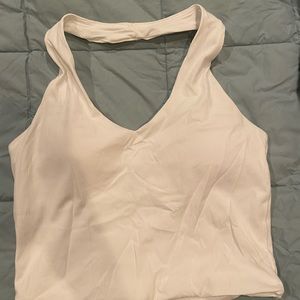 White halter top built in bra